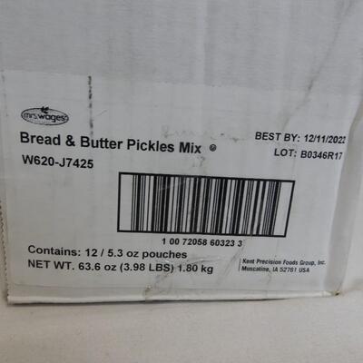 Box of Bread and Butter Pickles Mix, Twelve 5.3 oz Packages
