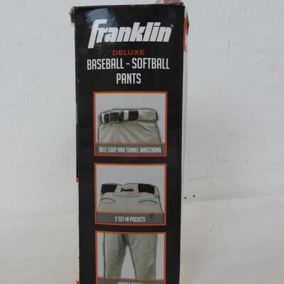 Baseball/Softball Pants, Deluxe, Youth Medium, Gray - New