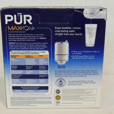 PUR Chemical & Physical Faucet Mount Water Filtration System, Open Box - New