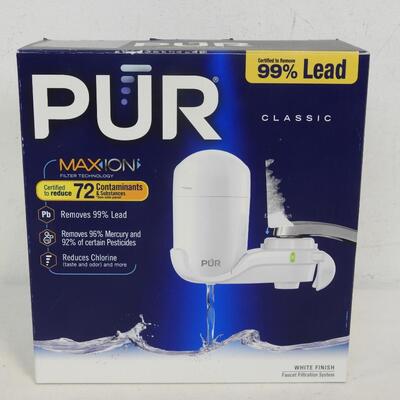 PUR Chemical & Physical Faucet Mount Water Filtration System, Open Box - New