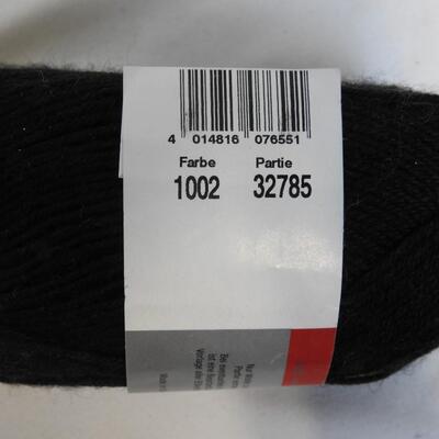4 Skeins Black Yarn by Schoeller Stahl 100g each - New