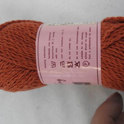 3 Skeins Burnt Orange Yarn by Louisa Harding Nautical Cotton - New