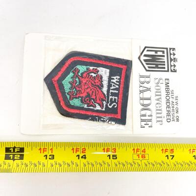 WALES FLAG SOUVENIR EMBROIDERED BADGE / PATCH