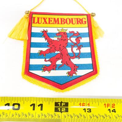 LUXEMBOURG/PONT ADOLPHE 2-SIDED HANGING BADGE W/ SUCTION CUP
