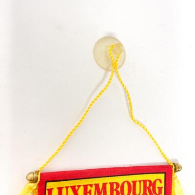 LUXEMBOURG/PONT ADOLPHE 2-SIDED HANGING BADGE W/ SUCTION CUP