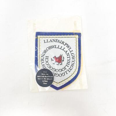LLANFAIRPWLLGWYNGYLL, WALES - HAND-PAINTED SOUVENIR BADGE / PATCH