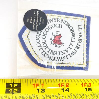 LLANFAIRPWLLGWYNGYLL, WALES - HAND-PAINTED SOUVENIR BADGE / PATCH