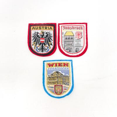 AUSTRIA SOUVENIR BADGE / PATCH BUNDLE OF 3