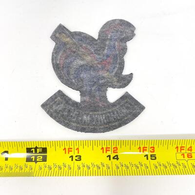 CHAMONIX-MONT-BLANC, FRANCE SKIING ROOSTER SOUVENIR BADGE/PATCH
