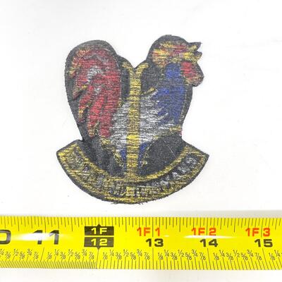 CHAMONIX-MONT-BLANC, FRANCE SKIING ROOSTER SOUVENIR BADGE/PATCH #2