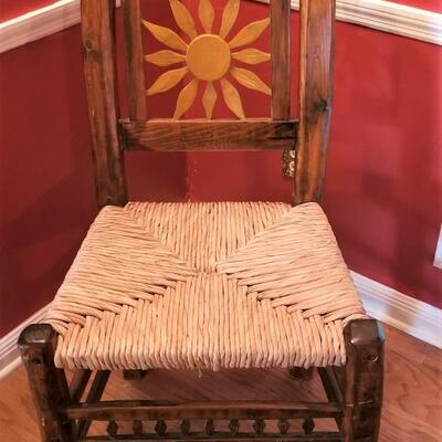Lot #91  Rush Bottom Chair - Pine