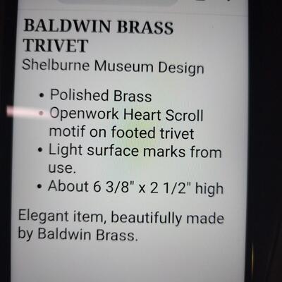 Baldwin Brass Trivet