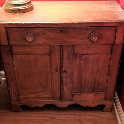 Lot #92  Antique Pine Wash Stand