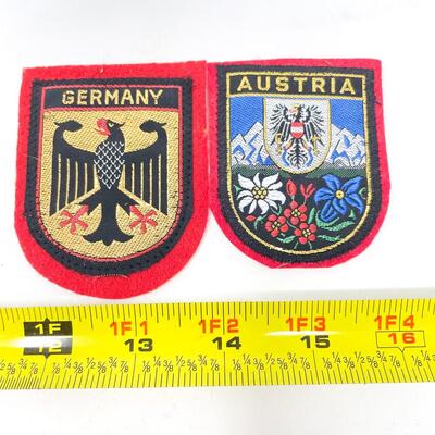 EUROPEAN SOUVENIR BADGE/PATCH BUNDLE - GERMANY, AUSTRIA, FRANCE