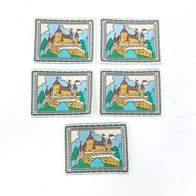 CASTLE PATCHES SET OF 5