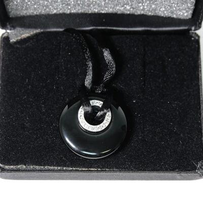 Sterling Black Amulet Necklace