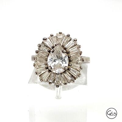Sterling Gemstone Ring, Size 6
