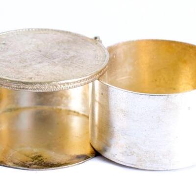 Unusual Hyderabad India Gold Cylindrical Holder