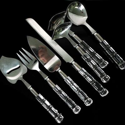 Set of 7 Mirage Acrylic Serving Utensils