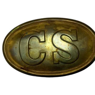 Grouping of 7 CSA/CS Brass & Metal Belt Buckles