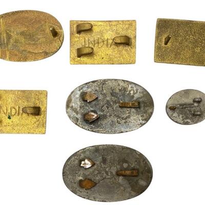 Grouping of 7 CSA/CS Brass & Metal Belt Buckles