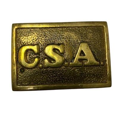 Grouping of 7 CSA/CS Brass & Metal Belt Buckles