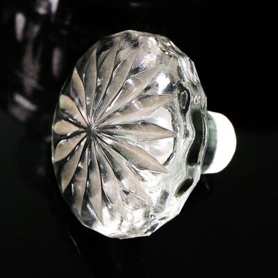 Pressed Glass Decanter W/ Stopper