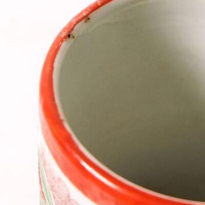 Japanese Hand painted Cylindrical Vase