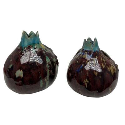 Grouping of 2 Chinese Glazed Pottery Vases
