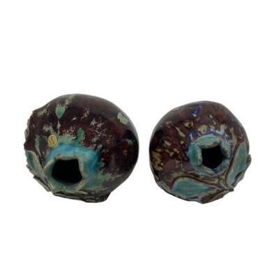 Grouping of 2 Chinese Glazed Pottery Vases