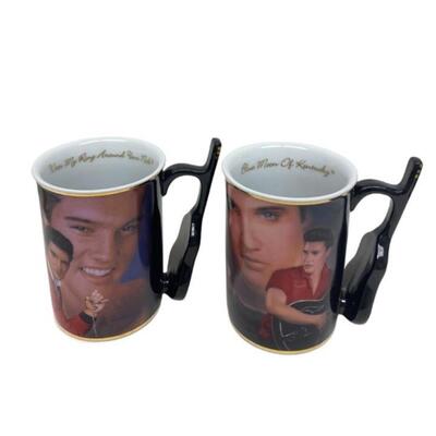 Pair of Elvis Presley's Greatest Hit's Mugs