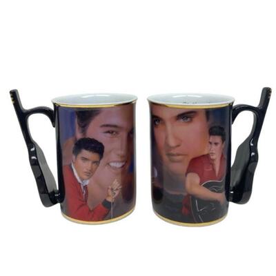 Pair of Elvis Presley's Greatest Hit's Mugs