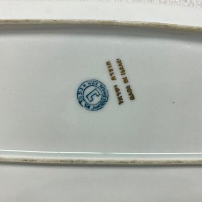 Vintage Israel Naaman Porcelain Oval Fish Platter