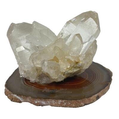 Crystal Specimen on Agate Slice