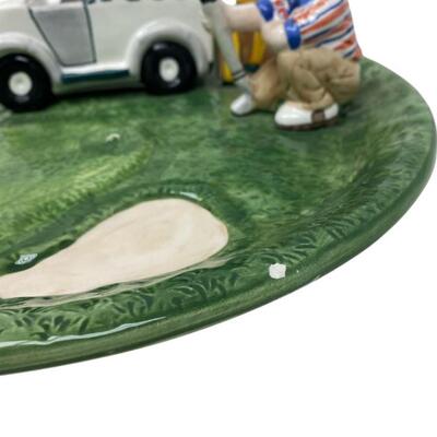 World Bazaars Golf Chip Dip Party Plate Platter