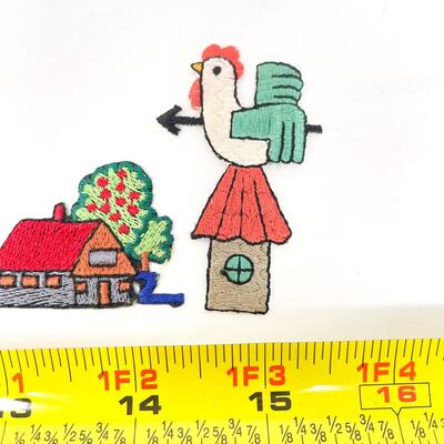 COUNTRY HOME & WEATHER VANE EMBROIDERED PATCHES BUNDLE OF 2
