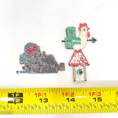 COUNTRY HOME & WEATHER VANE EMBROIDERED PATCHES BUNDLE OF 2