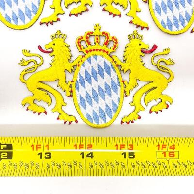 BAVARIA GERMANY COAT OF ARMS PATCHES SET OF 3