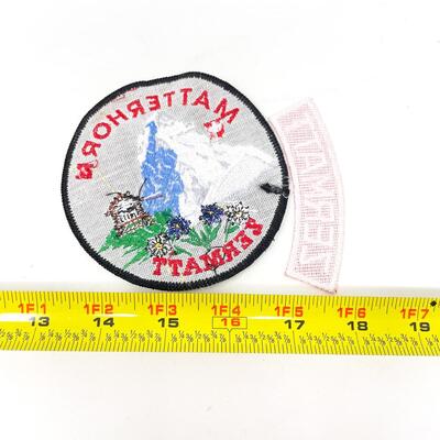 LARGE ROUND MATTERHORN ZERMATT SWITZERLAND SOUVENIR BADGE/PATCH BUNDLE #1