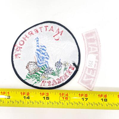 LARGE ROUND MATTERHORN ZERMATT SWITZERLAND SOUVENIR BADGE/PATCH BUNDLE #2