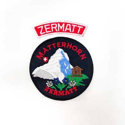 LARGE ROUND MATTERHORN ZERMATT SWITZERLAND SOUVENIR BADGE/PATCH BUNDLE #3