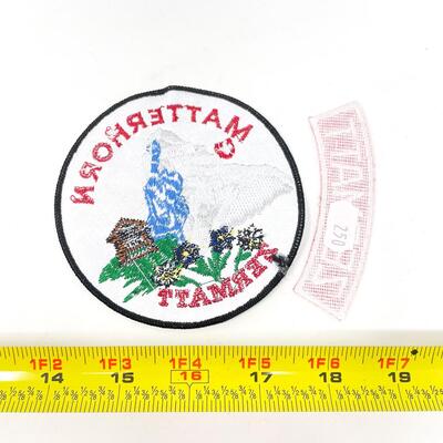 LARGE ROUND MATTERHORN ZERMATT SWITZERLAND SOUVENIR BADGE/PATCH BUNDLE #3