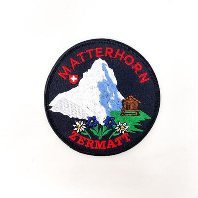 LARGE ROUND MATTERHORN ZERMATT SWITZERLAND SOUVENIR BADGE/PATCH #1