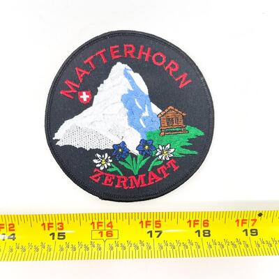 LARGE ROUND MATTERHORN ZERMATT SWITZERLAND SOUVENIR BADGE/PATCH #2