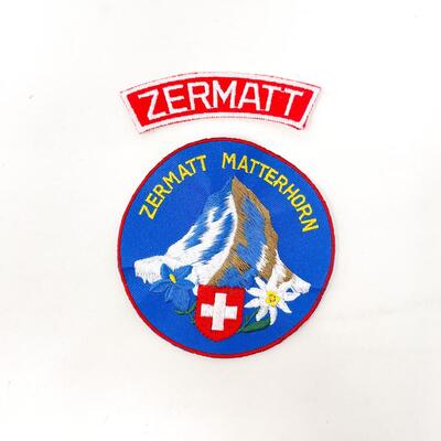 LARGE ROUND MATTERHORN ZERMATT SWITZERLAND SOUVENIR BADGE/PATCH BUNDLE #4
