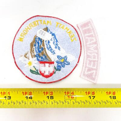 LARGE ROUND MATTERHORN ZERMATT SWITZERLAND SOUVENIR BADGE/PATCH BUNDLE #4