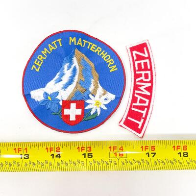 LARGE ROUND MATTERHORN ZERMATT SWITZERLAND SOUVENIR BADGE/PATCH BUNDLE #4