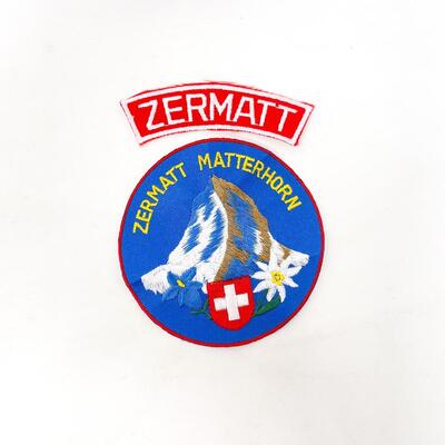 LARGE ROUND MATTERHORN ZERMATT SWITZERLAND SOUVENIR BADGE/PATCH BUNDLE #5