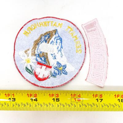 LARGE ROUND MATTERHORN ZERMATT SWITZERLAND SOUVENIR BADGE/PATCH BUNDLE #5