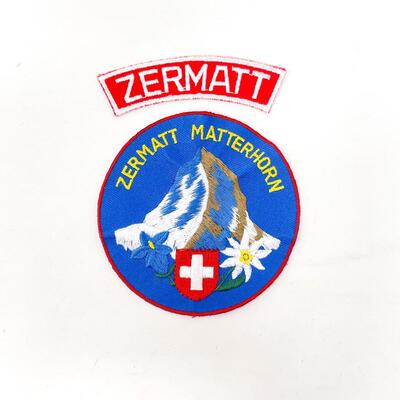 LARGE ROUND MATTERHORN ZERMATT SWITZERLAND SOUVENIR BADGE/PATCH BUNDLE #6